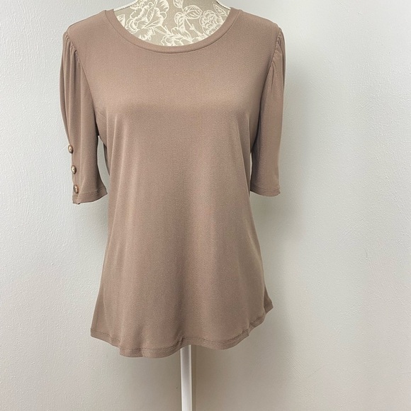 Rafaella Sweater w/Jeweled gemstones. Gray. Sz L. - Picture 1 of 9